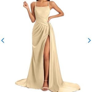 Gold/ pale yellow Maxi dress size 6